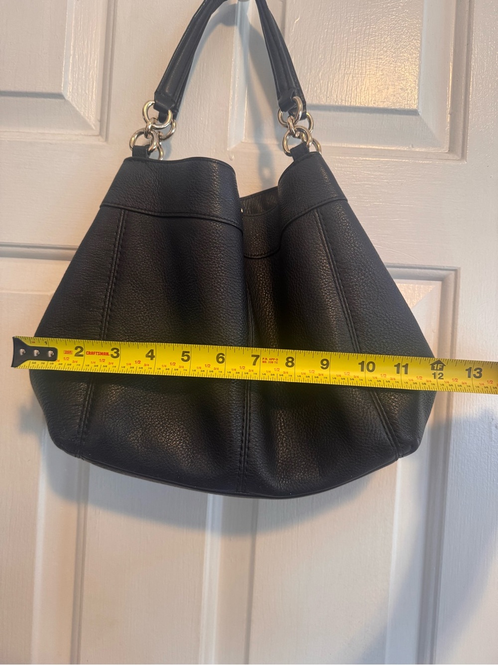 Coach Black Pebbled Leather Shoulder Hobo with Gold Hardware - Picture 10 of 12